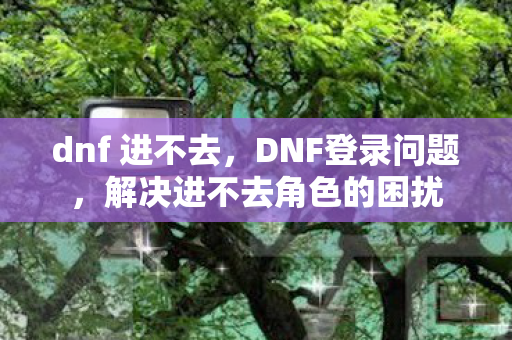dnf 进不去，DNF登录问题，解决进不去角色的困扰