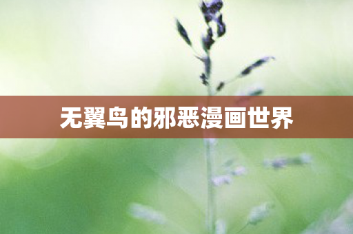 无翼鸟的邪恶漫画世界 无翼鸟的邪恶漫画世界