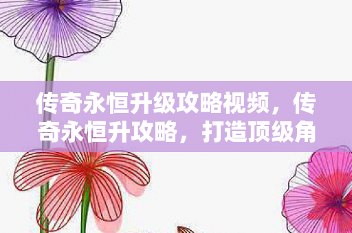 传奇永恒升级攻略视频，传奇永恒升攻略，打造顶级角色的全面指南