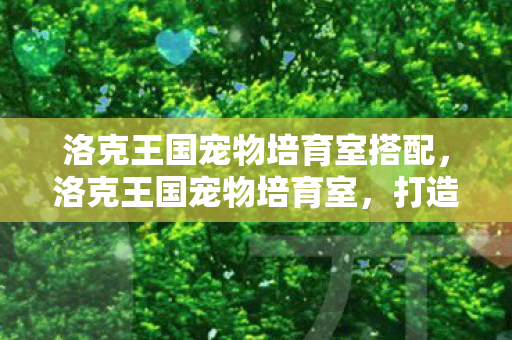 洛克王国宠物培育室搭配，洛克王国宠物培育室，打造你的专属宠物王国