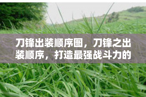 刀锋出装顺序图，刀锋之出装顺序，打造最强战斗力的关键