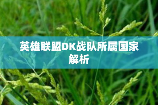 英雄联盟DK战队所属国家解析