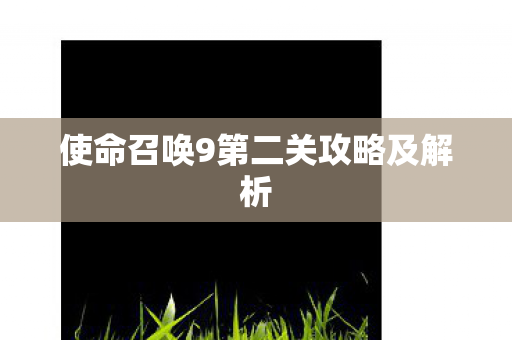 使命召唤9第二关攻略及解析