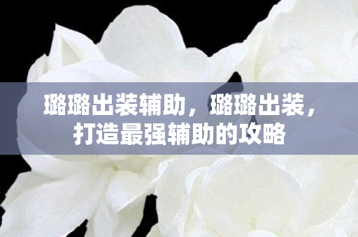 璐璐出装辅助，璐璐出装，打造最强辅助的攻略