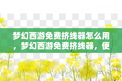梦幻西游免费挤线器怎么用，梦幻西游免费挤线器，便捷与风险并存的选择