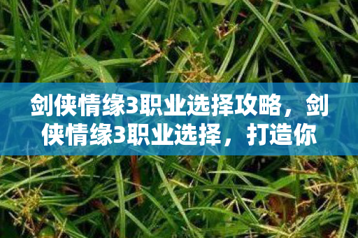 剑侠情缘3职业选择攻略,剑侠情缘3职业选择,打造你的江湖传奇 剑侠情缘3职业选择攻略,剑侠情缘3职业选择,打造你的江湖传奇