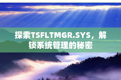 探索TSFLTMGR.SYS,解锁系统管理的秘密 探索TSFLTMGR.SYS,解锁系统管理的秘密