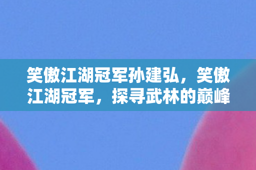 笑傲江湖冠军孙建弘，笑傲江湖冠军，探寻武林的巅峰之路