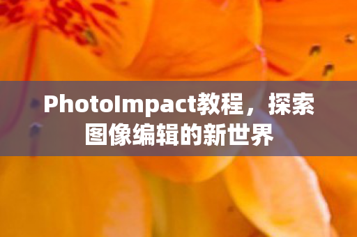 PhotoImpact教程，探索图像编辑的新世界