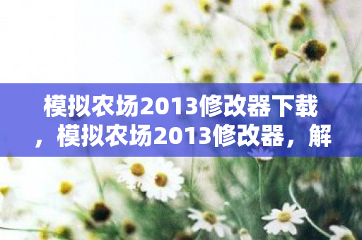 模拟农场2013修改器下载,模拟农场2013修改器,解锁无限可能的农业模拟体验 模拟农场2013修改器下载,模拟农场2013修改器,解锁无限可能的农业模拟体验