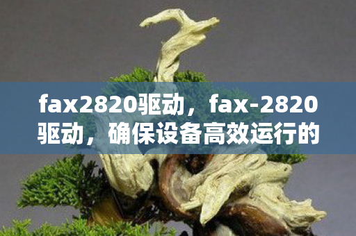 fax2820驱动，fax-2820驱动，确保设备高效运行的秘密武器