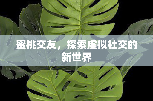 蜜桃交友,探索虚拟社交的新世界 蜜桃交友,探索虚拟社交的新世界