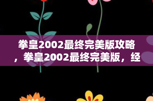 拳皇2002最终完美版攻略，拳皇2002最终完美版，经典再现，情怀与技术的双重盛宴
