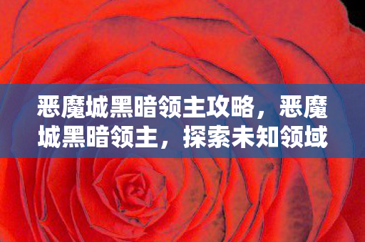 恶魔城黑暗领主攻略，恶魔城黑暗领主，探索未知领域的冒险之旅
