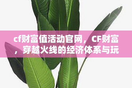 cf财富值活动官网，CF财富，穿越火线的经济体系与玩家价值