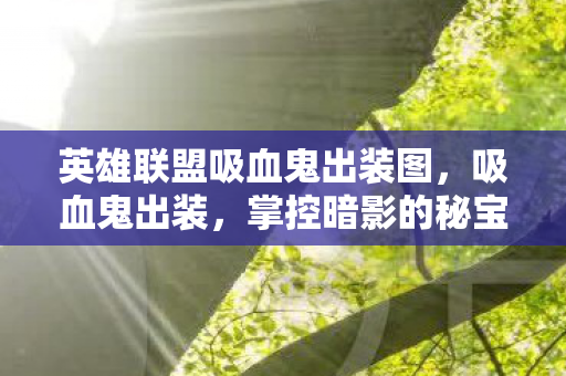 英雄联盟吸血鬼出装图，吸血鬼出装，掌控暗影的秘宝