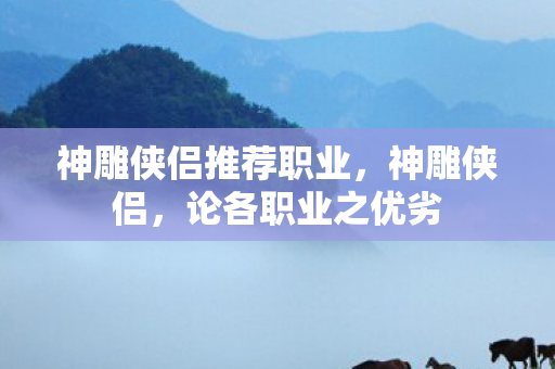 神雕侠侣推荐职业，神雕侠侣，论各职业之优劣