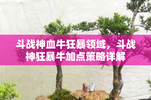 斗战神血牛狂暴领域，斗战神狂暴牛加点策略详解
