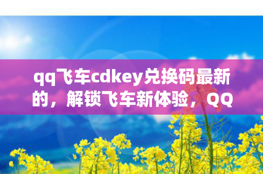 qq飞车cdkey兑换码最新的，解锁飞车新体验，QQ飞车CDK的无限可能