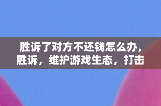 胜诉了对方不还钱怎么办，胜诉，维护游戏生态，打击私服侵权