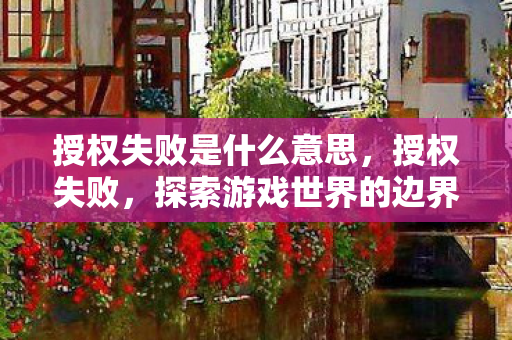 授权失败是什么意思，授权失败，探索游戏世界的边界与合规之路