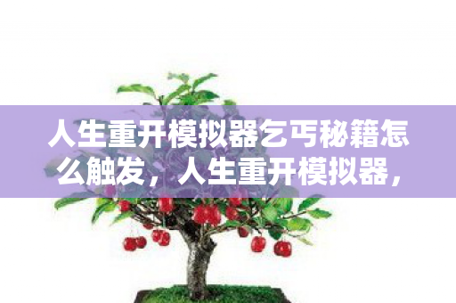 人生重开模拟器乞丐秘籍怎么触发，人生重开模拟器，乞丐之路的启示