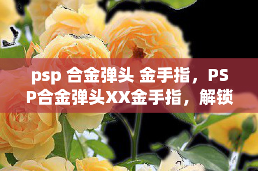 psp 合金弹头 金手指，PSP合金弹头XX金手指，解锁无限可能的通关秘籍