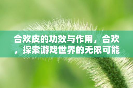 合欢皮的功效与作用，合欢，探索游戏世界的无限可能