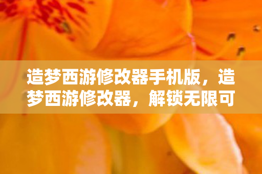 造梦西游修改器手机版,造梦西游修改器,解锁无限可能的冒险之旅 造梦西游修改器手机版,造梦西游修改器,解锁无限可能的冒险之旅