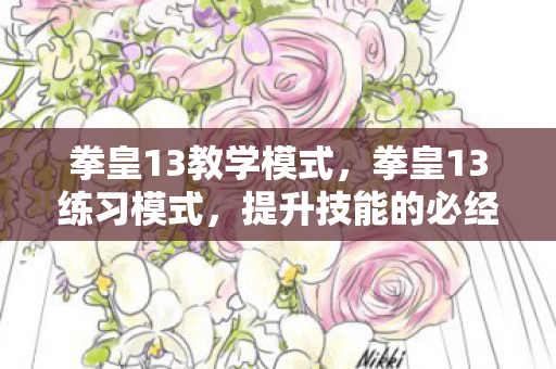拳皇13教学模式，拳皇13练习模式，提升技能的必经之路