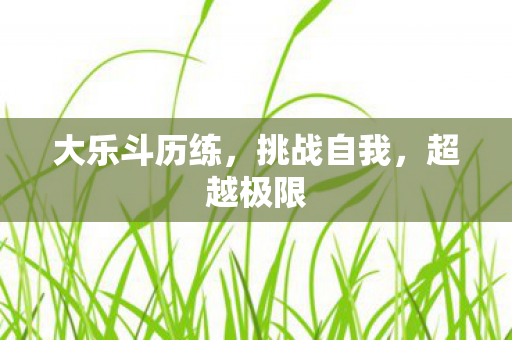 大乐斗历练，挑战自我，超越极限