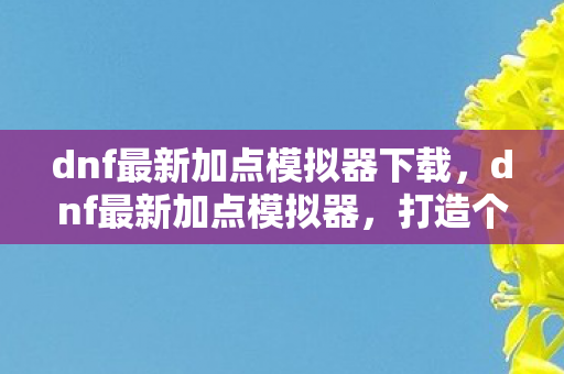 dnf最新加点模拟器下载，dnf最新加点模拟器，打造个性化角色，提升战斗效率