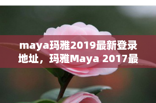 maya玛雅2019最新登录地址，玛雅Maya 2017最新资源获取指南