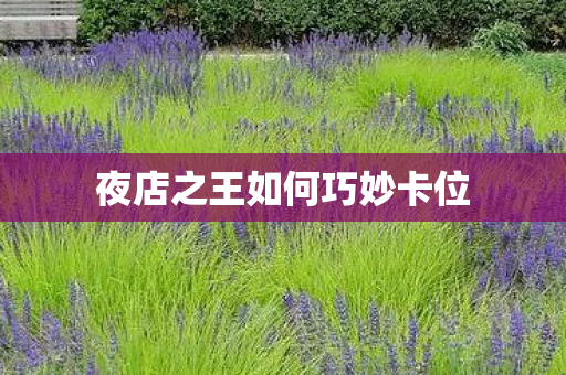 夜店之王如何巧妙卡位
