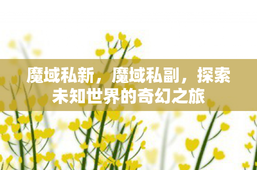 魔域私新,魔域私副,探索未知世界的奇幻之旅 魔域私新,魔域私副,探索未知世界的奇幻之旅