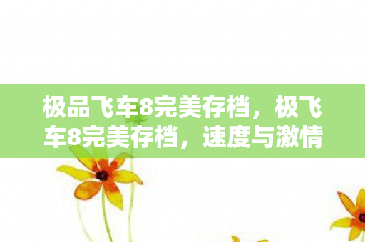 极品飞车8完美存档，极飞车8完美存档，速度与激情的延续