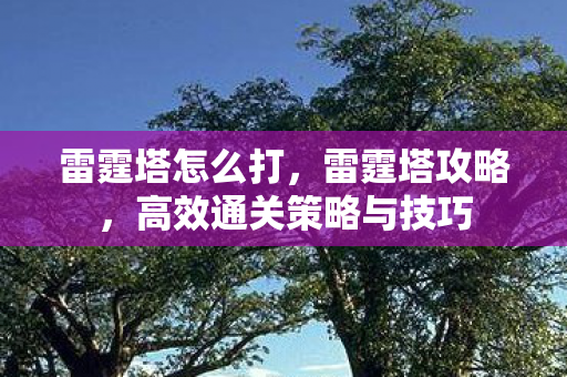 雷霆塔怎么打，雷霆塔攻略，高效通关策略与技巧