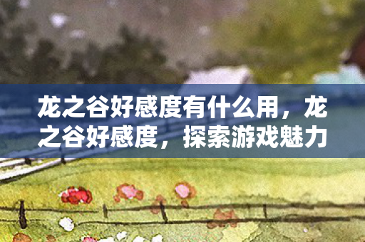 龙之谷好感度有什么用，龙之谷好感度，探索游戏魅力，感受玩家热情