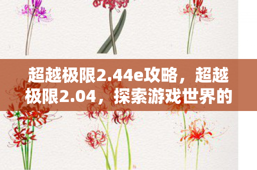 超越极限2.44e攻略，超越极限2.04，探索游戏世界的无限可能