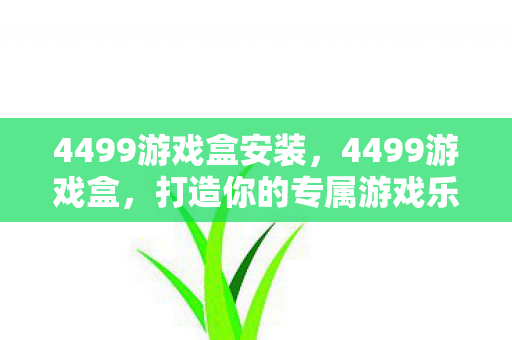 4499游戏盒安装，4499游戏盒，打造你的专属游戏乐园