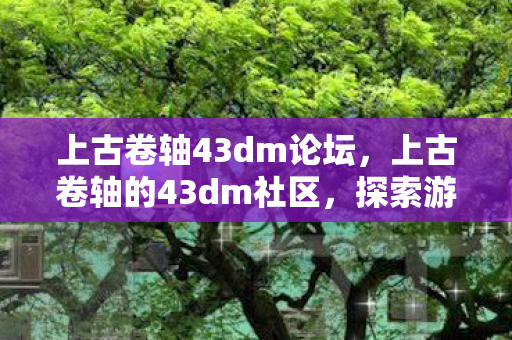 上古卷轴43dm论坛，上古卷轴的43dm社区，探索游戏世界的无限可能