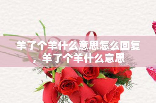 羊了个羊什么意思怎么回复，羊了个羊什么意思