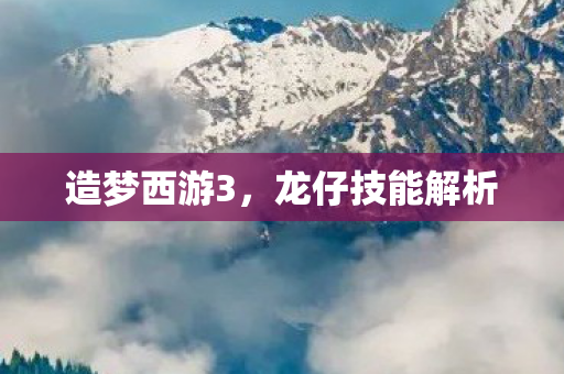 造梦西游3，龙仔技能解析