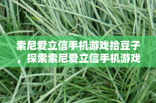 索尼爱立信手机游戏拾豆子，探索索尼爱立信手机游戏，品质与创新的完美结合