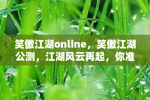 笑傲江湖online,笑傲江湖公测,江湖风云再起,你准备好了吗? 笑傲江湖online,笑傲江湖公测,江湖风云再起,你准备好了吗?