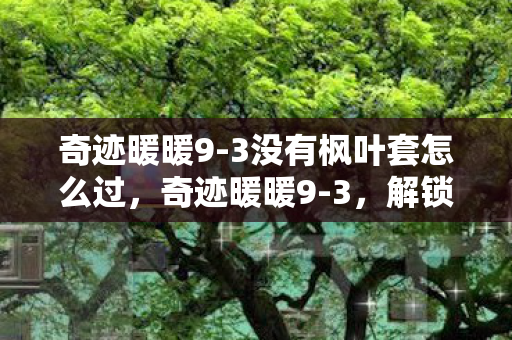 奇迹暖暖9-3没有枫叶套怎么过，奇迹暖暖9-3，解锁新挑战，时尚与策略并存