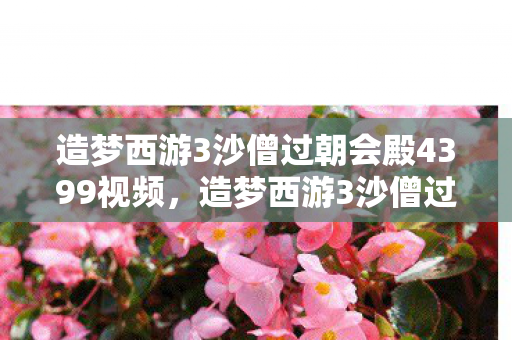 造梦西游3沙僧过朝会殿4399视频，造梦西游3沙僧过朝会殿，策略与技巧