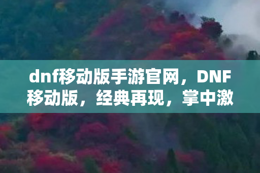 dnf移动版手游官网,DNF移动版,经典再现,掌中激战 dnf移动版手游官网,DNF移动版,经典再现,掌中激战