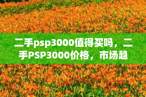 二手psp3000值得买吗，二手PSP3000价格，市场趋势与购买指南