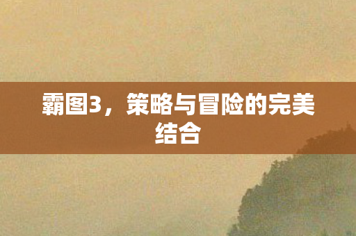 霸图3，策略与冒险的完美结合